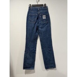 Vintage Levis Jeans 70s White Label Womens 24" Two Horse White Tab Straight Leg